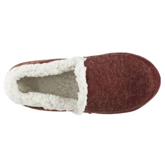 NEW ISOTONER women’s microsuede marisol closed back slipper in chili - Picture 3 of 3